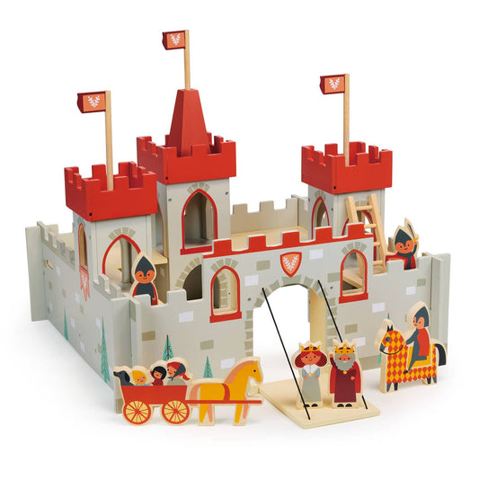 ThreadBear Tender Leaf Wooden Toy King's Castle For Kids