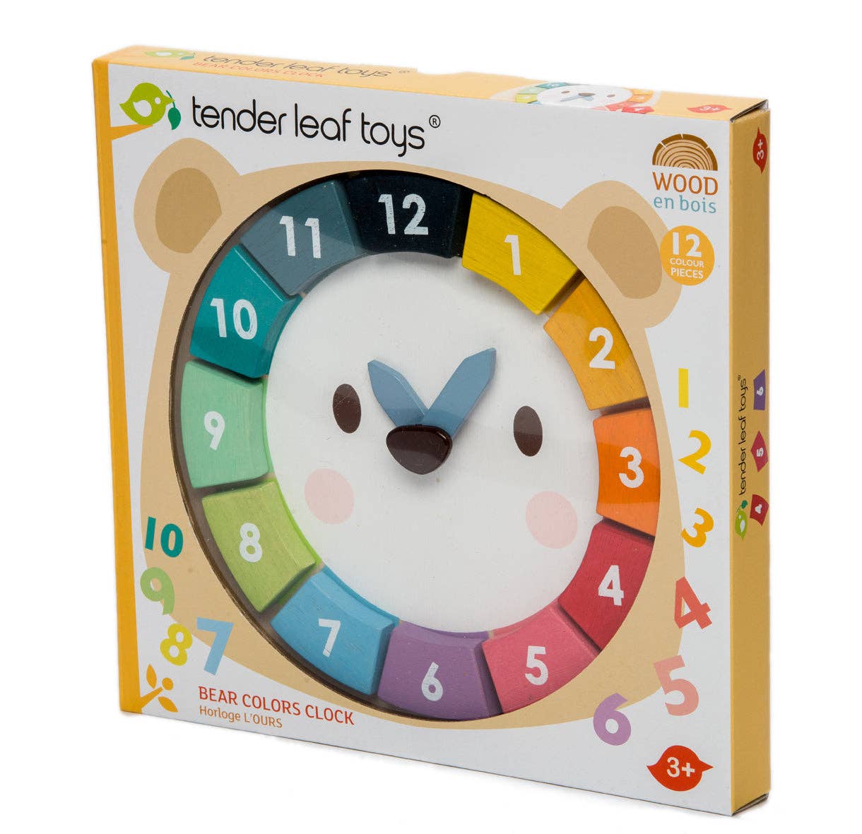 ThreadBear Tender Leaf Bear Colours Clock