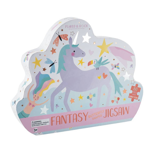 Floss and Rock Floss & Rock Fantasy 80pc " Butterfly"  Shaped Jigsaw with Shaped Box