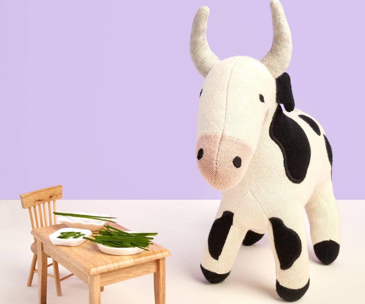 Best Years Knitted Organic Cotton Cow Plush Toy