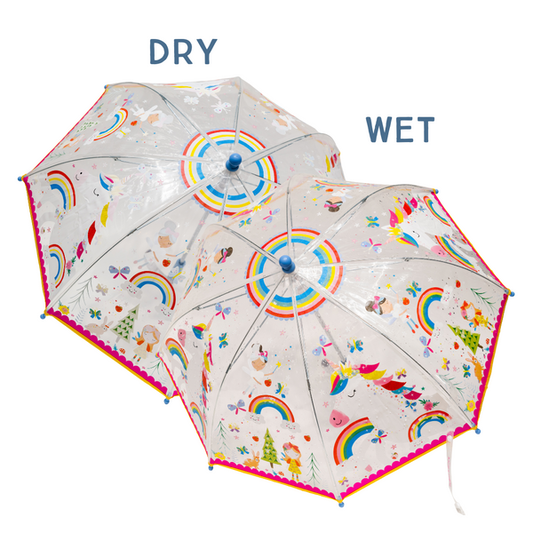 Floss and Rock Floss & Rock Rainbow Fairy Transparent Colour Changing Umbrella