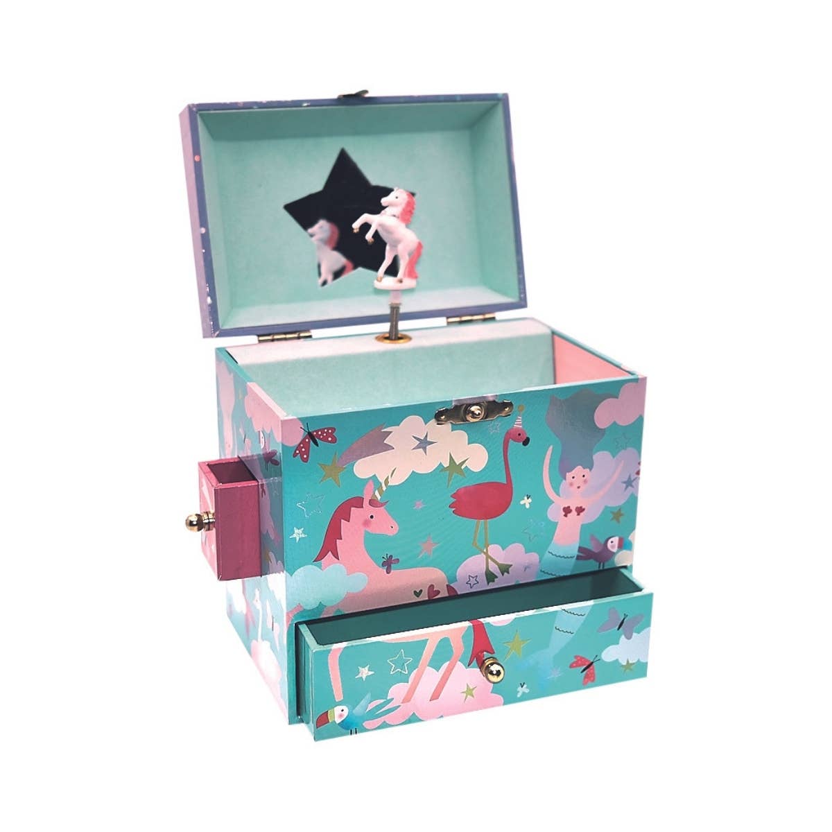 Floss and Rock Floss & Rock Musical Jewellery Box with 3 Drawers - Fantasy