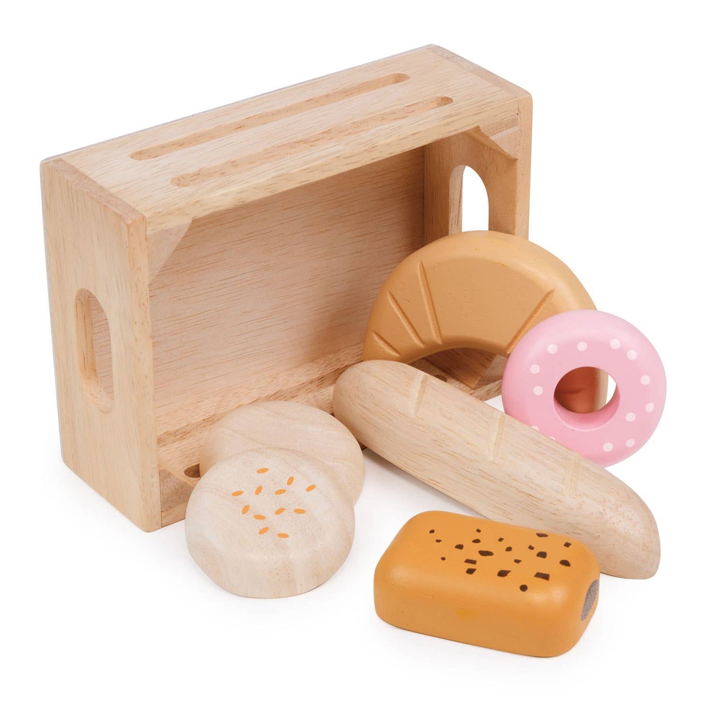 ThreadBear Tender Leaf Wooden Toy Bakery Crate For Kids