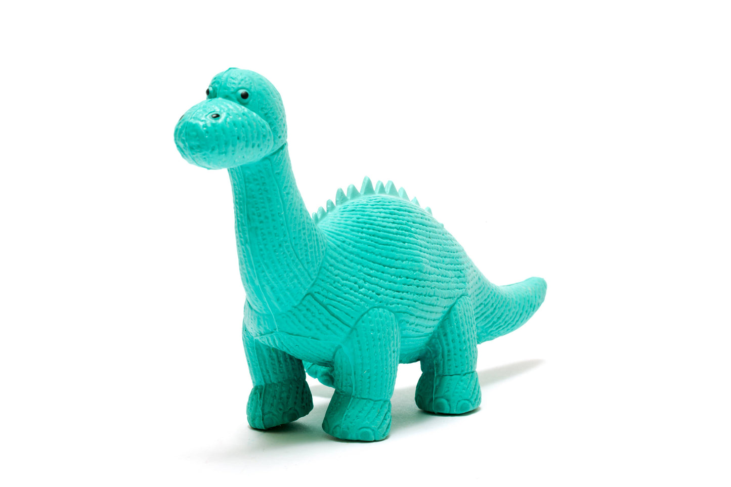 Best Years Natural Rubber Dinosaur Toy, Bath Toy and Teether Ice Blue