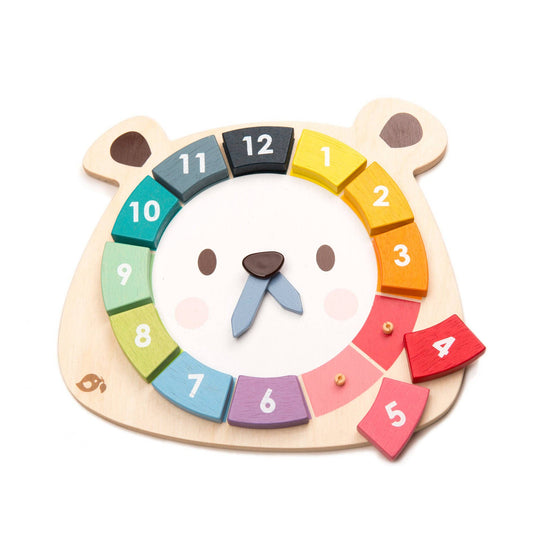 ThreadBear Tender Leaf Bear Colours Clock