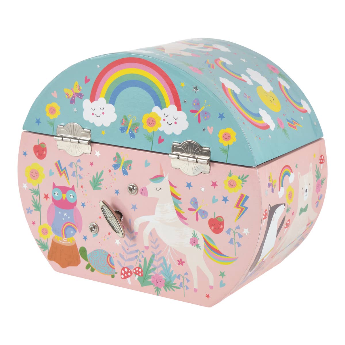 Floss and Rock Floss & Rock Musical Jewellery Box Oval Shape - Rainbow Fairy