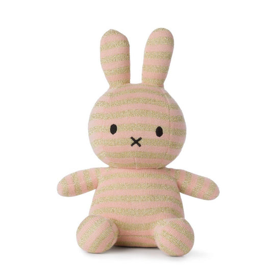 Miffy Organic Cotton Stripe Pink/Gold 23cm