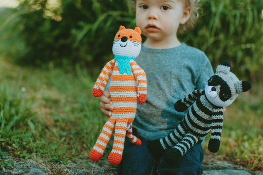 Pebblechild Toy Raccoon rattle