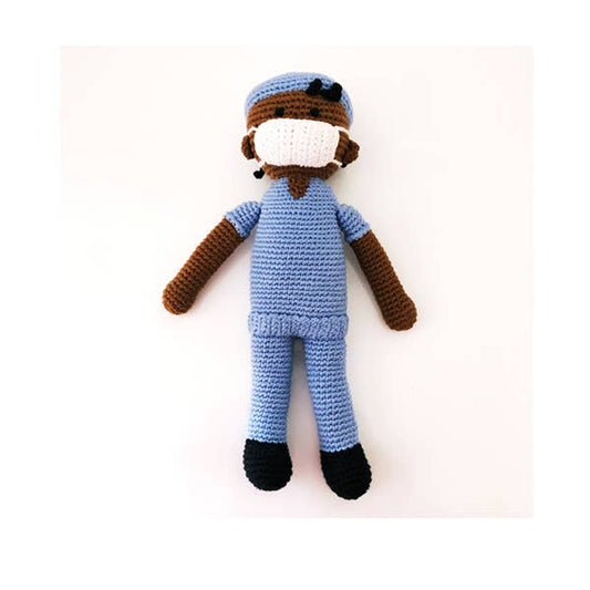 Pebblechild doll - nurse scrubs blue