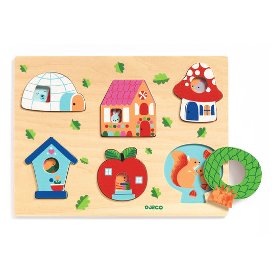 Djeco Wooden Coucou-house Puzzle