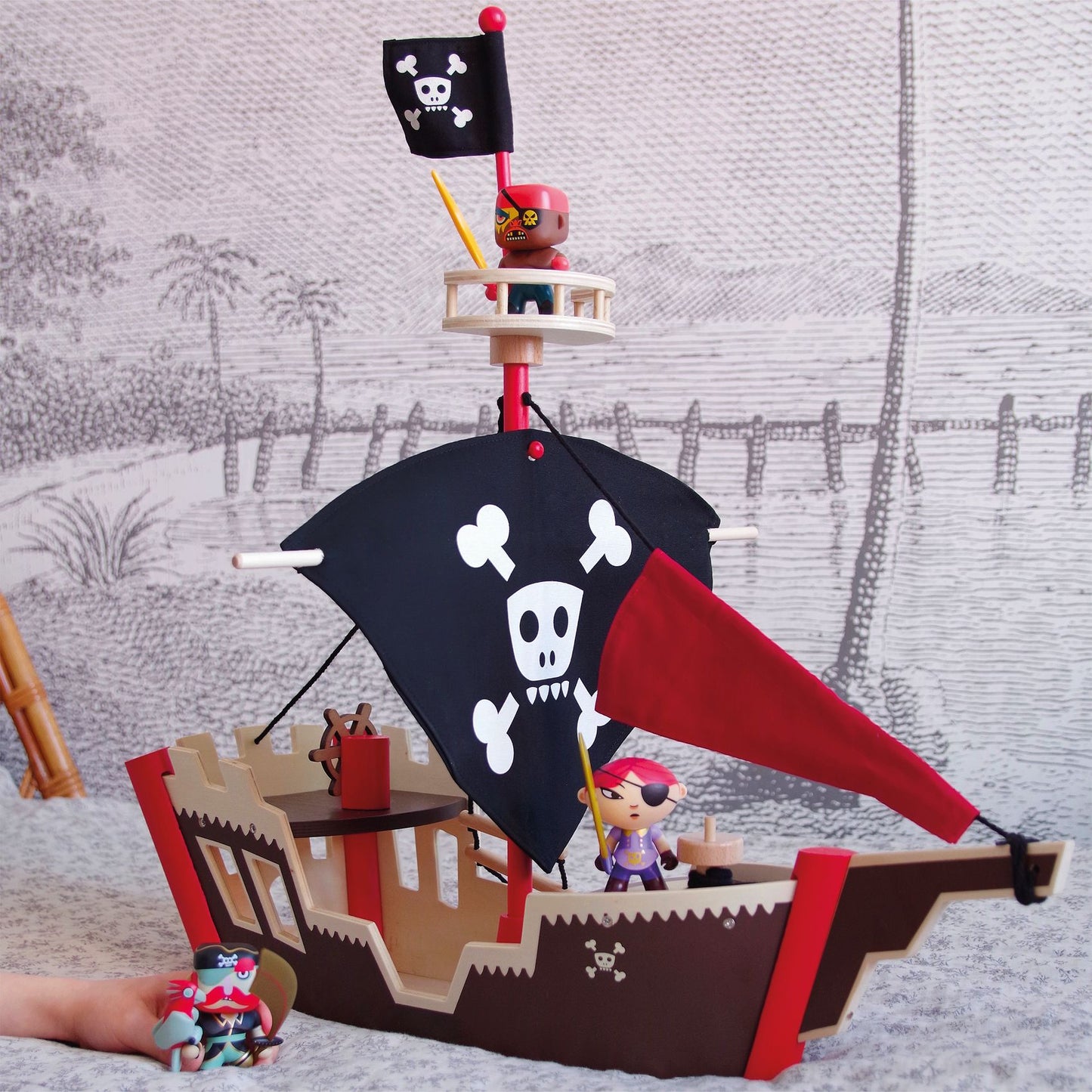 Djeco Arty Toys Ze Pirate Boat