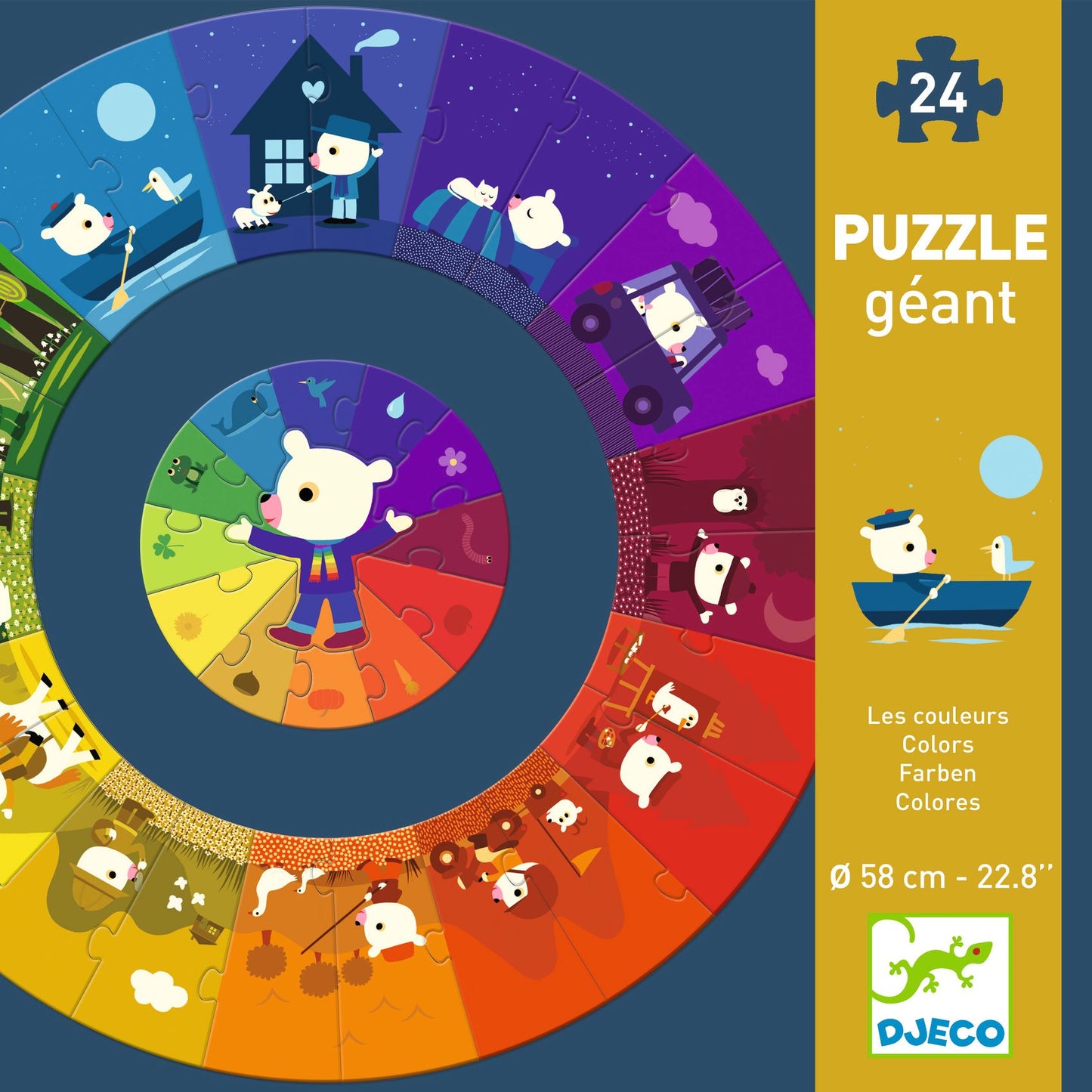 Djeco Colours 24 piece jigsaw puzzle