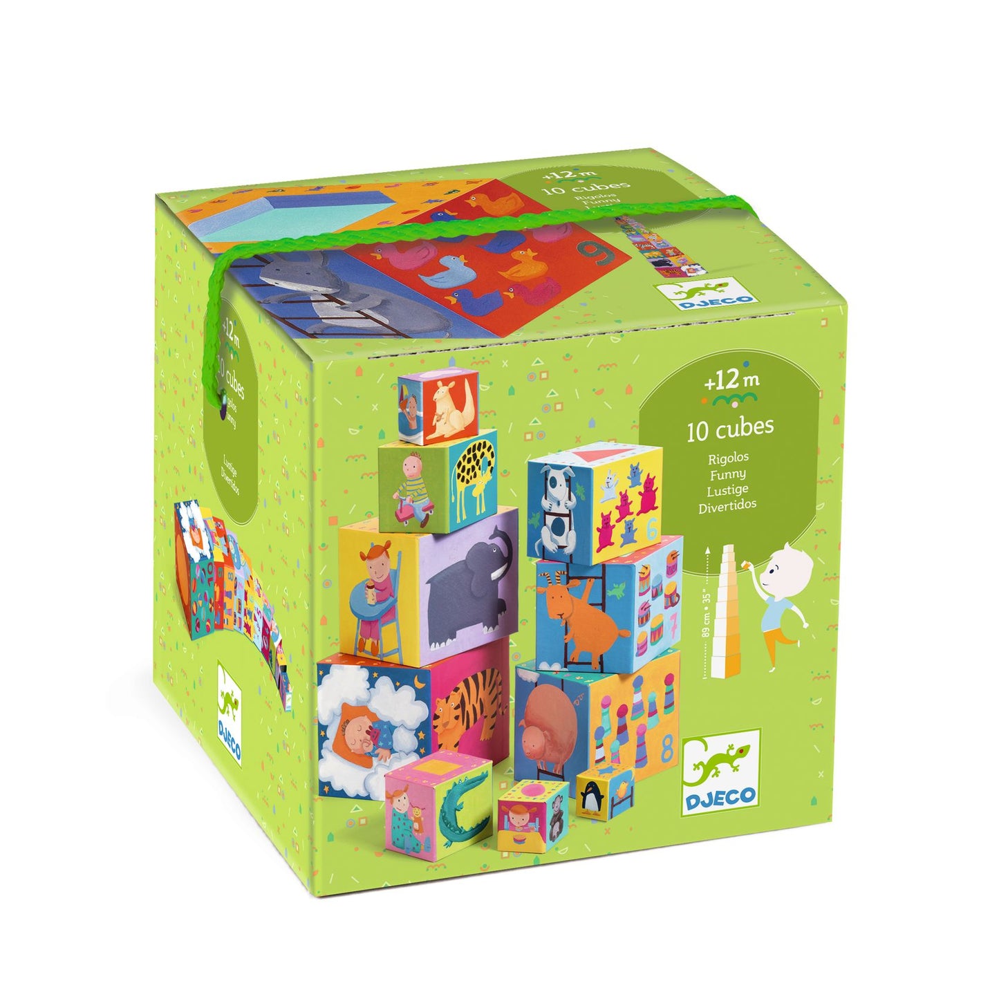 Djeco Funny 10 stacking cubes