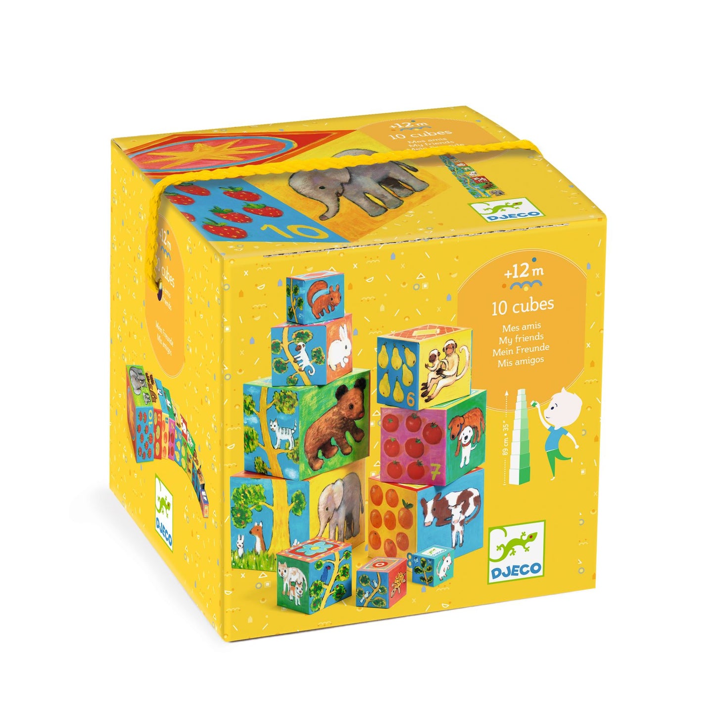 Djeco My Friends 10 stacking cubes