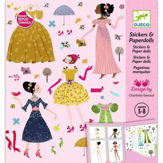 Djeco Dresses through the Seasons Reusable stickers