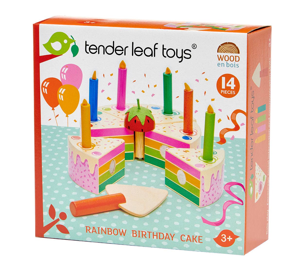 ThreadBear Tender Leaf Rainbow Birthday Cake