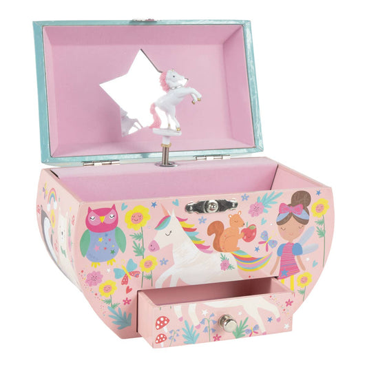 Floss and Rock Floss & Rock Musical Jewellery Box Oval Shape - Rainbow Fairy