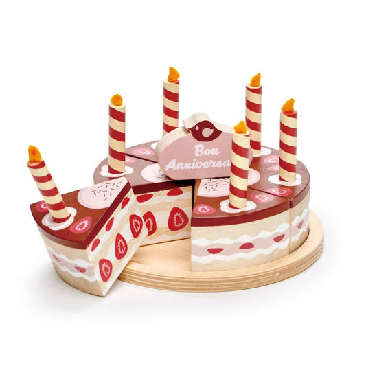 ThreadBear Tender Leaf Wooden Chocolate Birthday Cake