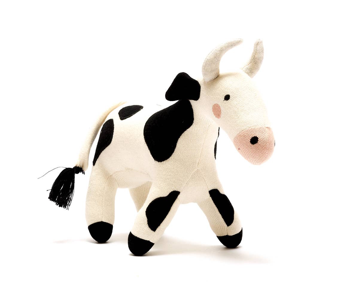 Best Years Knitted Organic Cotton Cow Plush Toy