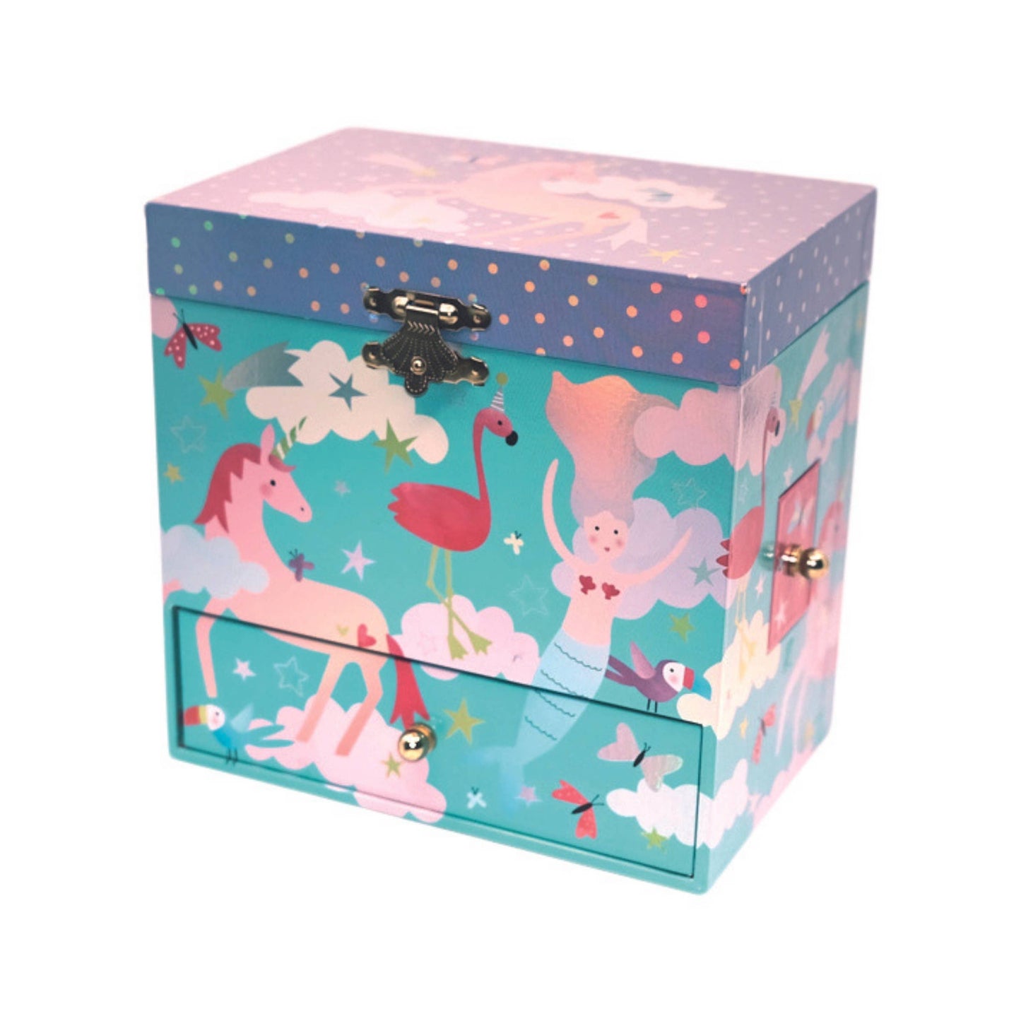 Floss and Rock Floss & Rock Musical Jewellery Box with 3 Drawers - Fantasy