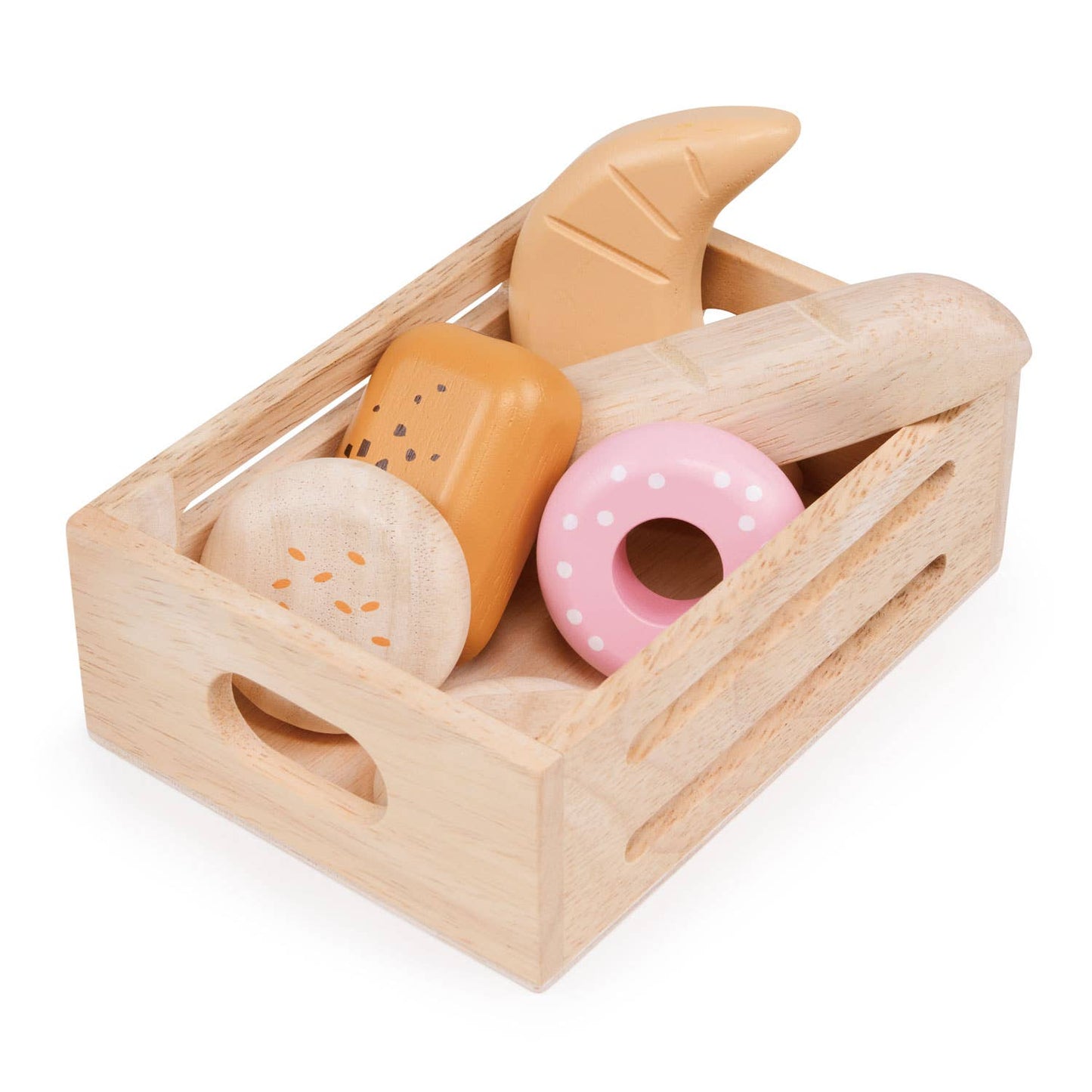 ThreadBear Tender Leaf Wooden Toy Bakery Crate For Kids