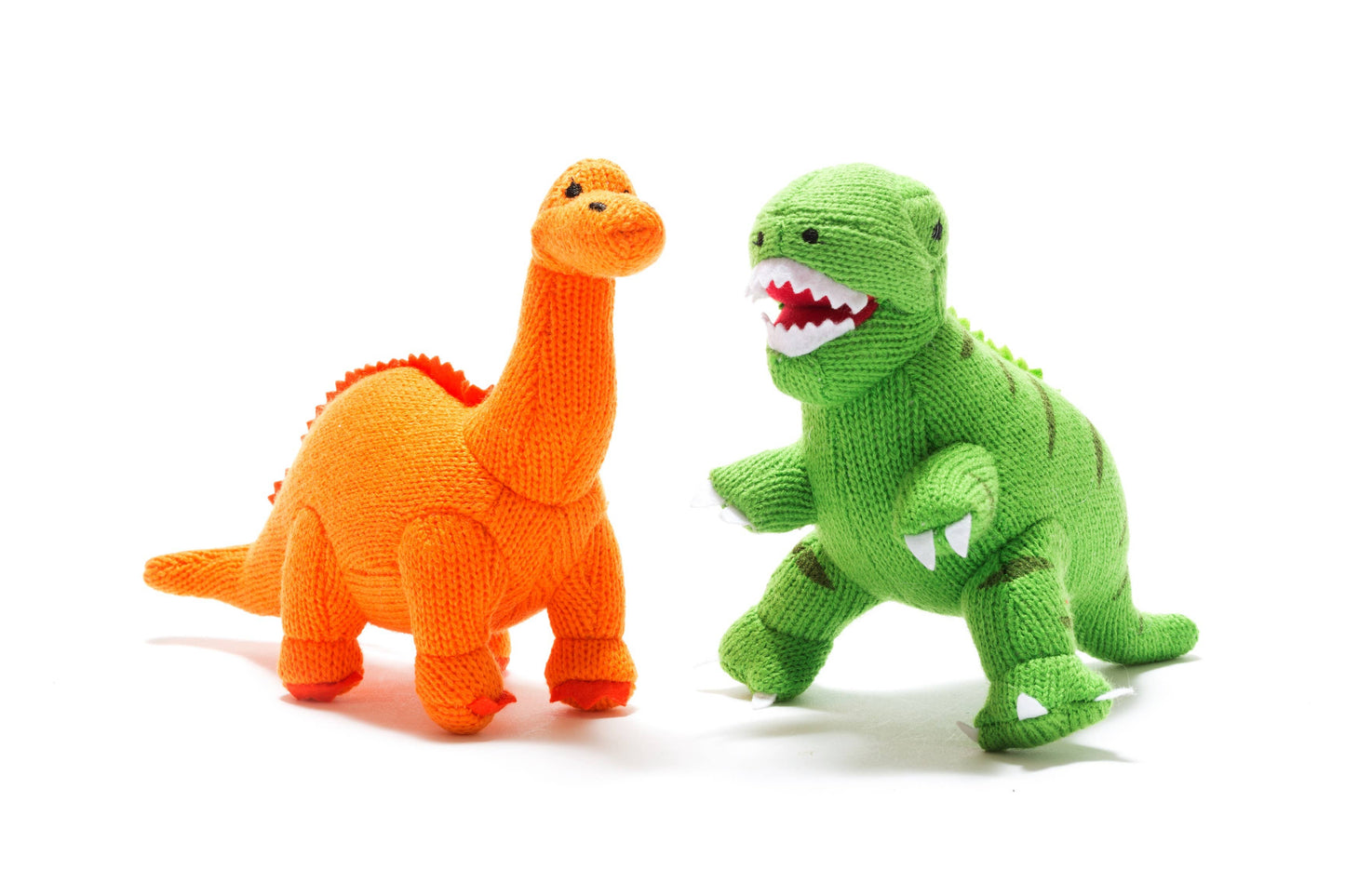 Best Years Knitted Green T Rex Dinosaur Plush Toy