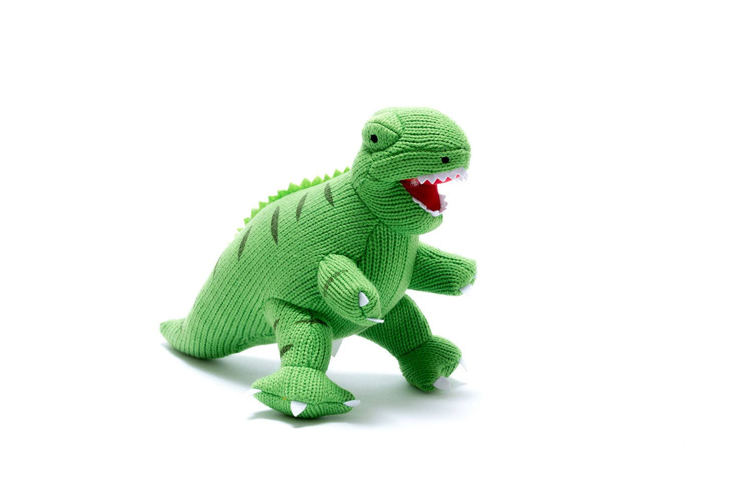 Best Years Knitted Green T Rex Dinosaur Plush Toy