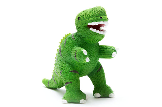 Best Years Natural Rubber T Rex Dinosaur Toy, Bath Toy and Teether