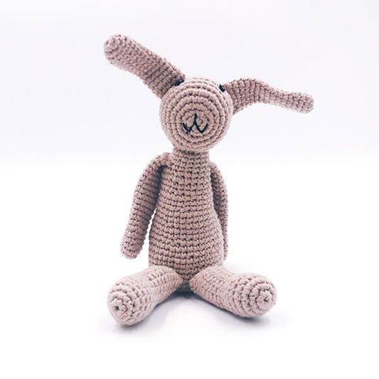 Pebblechild Baby Toy My first bunny rattle - taupe